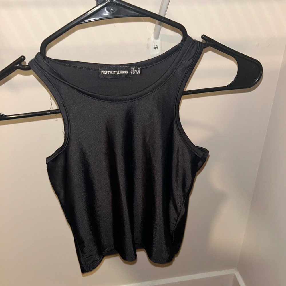 PrettyLittleThing Sleek Black Tank Top